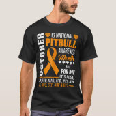 Oktober is Pitbull Awareness Maand Shirt Sinaasapp (Voorkant)