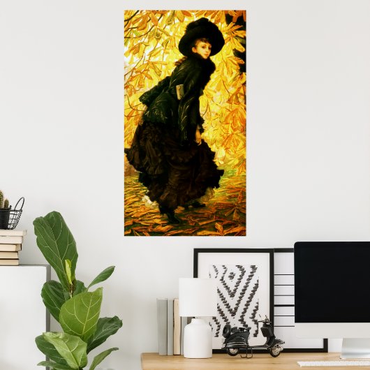 Oktober ~ James Tissot ~ Fine Art Canvas Print (Thuiskantoor)