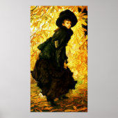 Oktober ~ James Tissot ~ Fine Art Canvas Print (Voorkant)