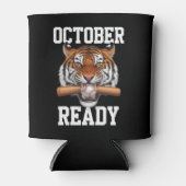 Oktober klaar voor Ready Tiger Baseball 2024 Blikjeskoeler (Voorkant)