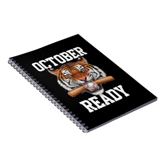 Oktober klaar voor Ready Tiger Baseball 2024 Notitieboek (Rechterzijde)