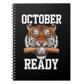 Oktober klaar voor Ready Tiger Baseball 2024 Notitieboek (Voorkant)