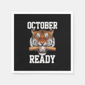 Oktober klaar voor Ready Tiger Baseball 2024 Servet (Voorkant)