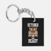 Oktober klaar voor Ready Tiger Baseball 2024 Sleutelhanger (Voorkant Links)