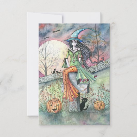 Oktober Koude Halloween Ansichtkaart Kaart (Voorkant)