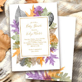 Oktober laat kleurrijke bladeren Herfst Baby showe Kaart