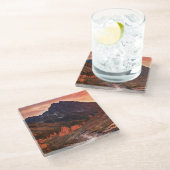 Oktober Light on Headlight Basin Glazen Onderzetter (Schuin)