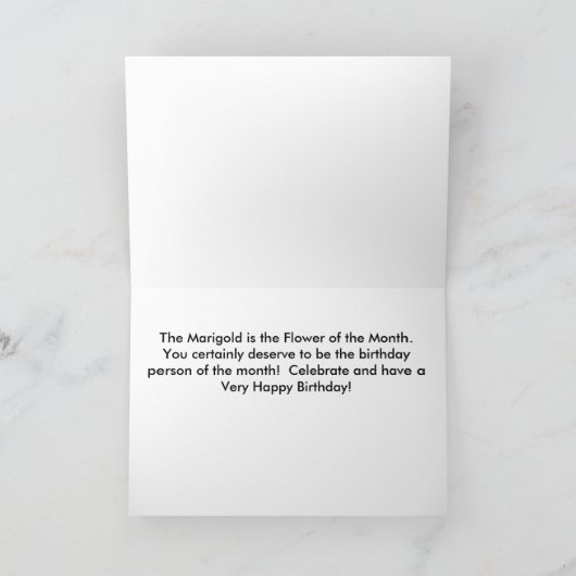 Oktober, Maand, Bloemspecifieke Gelukkige Verjaard Kaart (Binnen)