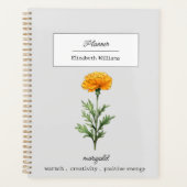 OKTOBER MARIGOLD GEBOORTEBLOEM GEPERSONALISEERD PLANNER (Voorkant)