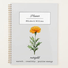 OKTOBER MARIGOLD GEBOORTEBLOEM GEPERSONALISEERD PLANNER
