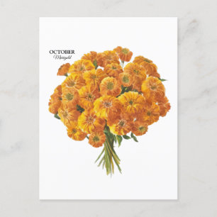  Oktober Marigold Verjaardagscadeau Briefkaart