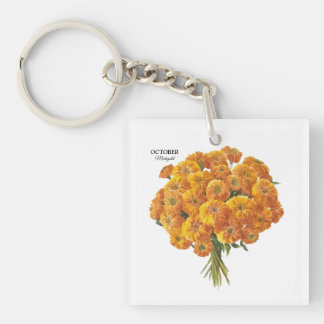 Oktober Marigold Verjaardagscadeau Sleutelhanger