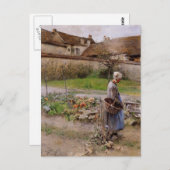 Oktober met Vrouw in Hare Garden Briefkaart (Voorkant / Achterkant)