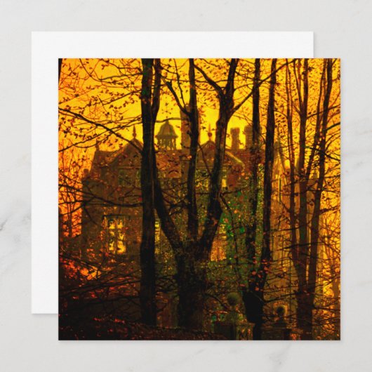 Oktober nagloei John Atkinson Grimshaw Kaart (Voorkant / Achterkant)