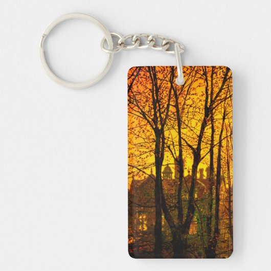 Oktober nagloeien John Atkinson Grimshaw Sleutelhanger (Voorkant)