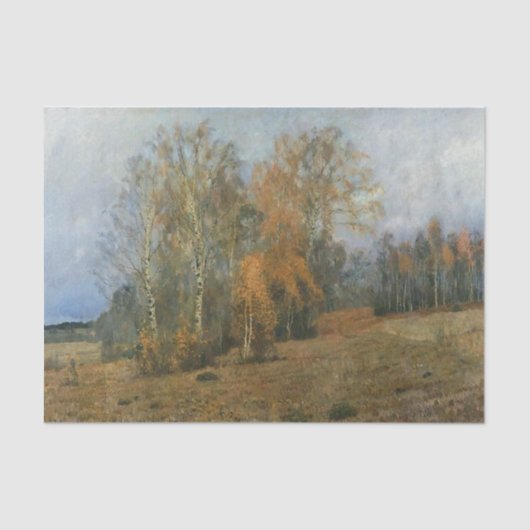 Oktober najaar door Isaac Levitan Tissue Paper Tissuepapier (Voorkant)