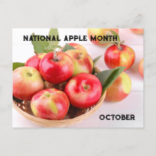 Oktober Nationale Apple Maand Briefkaart