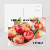 Oktober Nationale Apple Maand Briefkaart (Voorkant / Achterkant)