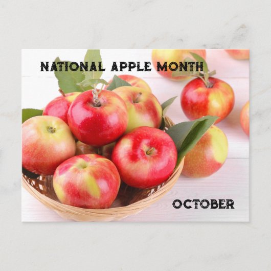 Oktober Nationale Apple Maand Briefkaart (Voorkant)