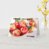 Oktober Nationale Apple Maand Kaart (Gele Bloem)