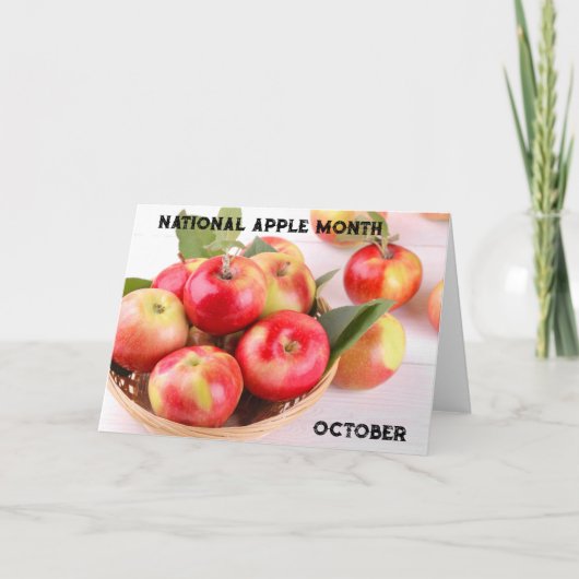 Oktober Nationale Apple Maand Kaart (Voorkant)