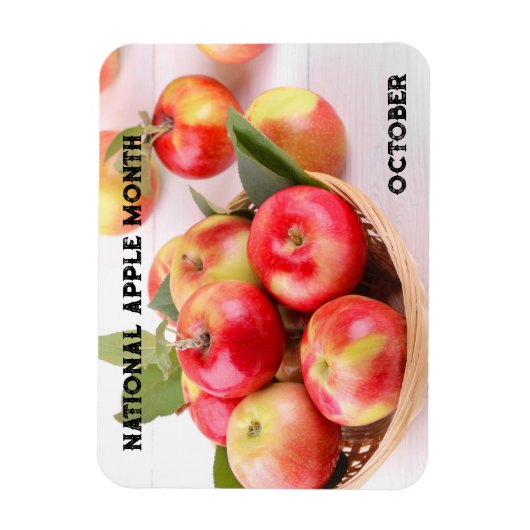 Oktober Nationale Apple Maand Magneet (Verticaal)