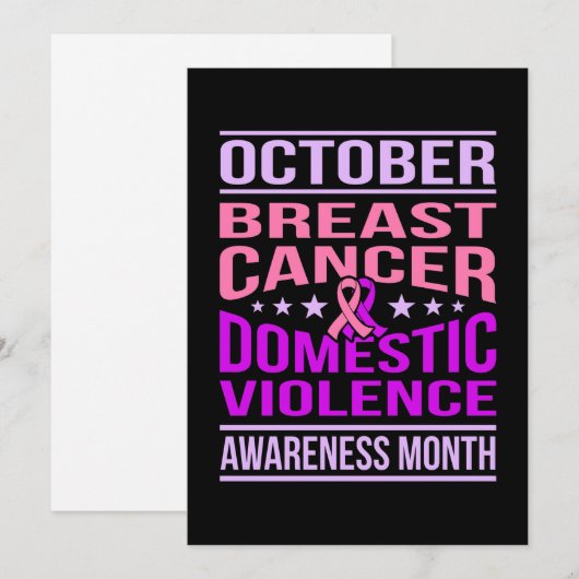 Oktober ondersteuning maand maand maand maand maan bedankkaart (Voorkant / Achterkant)