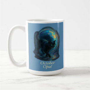 Oktober Opal – Black Cat & iriserende portal Koffiemok
