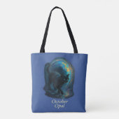 Oktober Opal – Black Cat & iriserende portal Tote Bag (Achterkant)