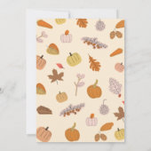 Oktober Oranje pompoen Halloween baby shower Kaart (Achterkant)