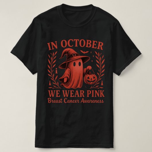 Oktober Pink Ghost T-shirt (Design voorkant)