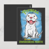 Oktober, Pitbull Awareness Maand Briefkaart (Voorkant / Achterkant)