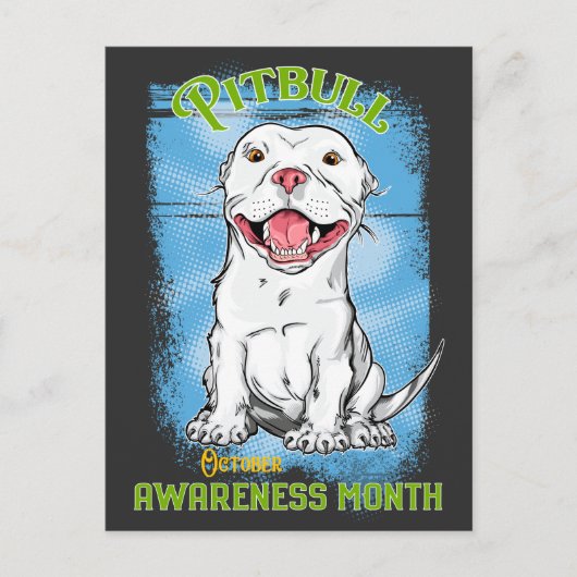Oktober, Pitbull Awareness Maand Briefkaart (Voorkant)
