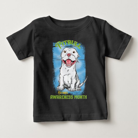 Oktober, Pitbull Awareness Month T-Shirt (Voorkant)