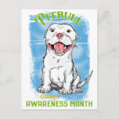 Oktober, Pitbull Awareness Month T-Shirt Grocery B Briefkaart (Voorkant)