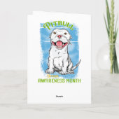 Oktober, Pitbull Awareness Month T-Shirt Grocery B Kaart (Achterkant)