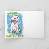 Oktober, Pitbull Awareness Month T-Shirt Grocery B Kaart (Binnen)