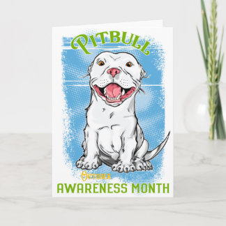 Oktober, Pitbull Awareness Month T-Shirt Grocery B Kaart