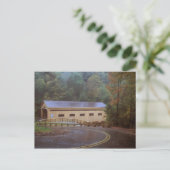 Oktober Rain, Bissell Covered Bridge, Charlemont M Briefkaart (Staand voorkant)