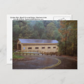 Oktober Rain, Bissell Covered Bridge, Charlemont M Briefkaart (Voorkant / Achterkant)