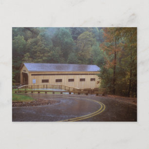 Oktober Rain, Bissell Covered Bridge, Charlemont M Briefkaart