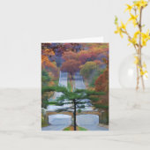 Oktober Road Notecard Kaart (Gele Bloem)