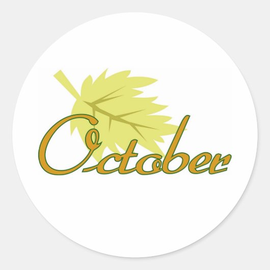 oktober ronde sticker (Voorkant)
