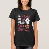 Oktober Roze Borstkanker Spook T-shirt (Voorkant)