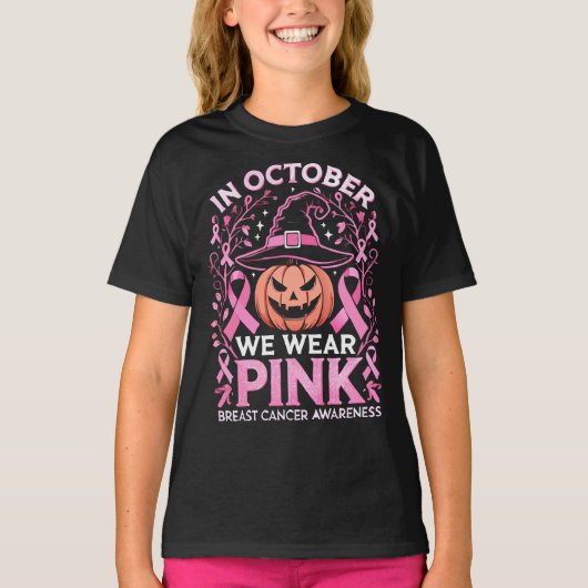 Oktober Roze Borstkanker T-shirt (Voorkant)