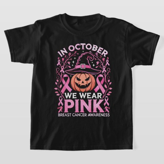 Oktober Roze Borstkanker T-shirt (Laagn)