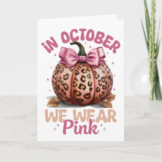 Oktober Roze Borstkankerbewustzijn Kaart (Voorkant)