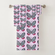 Oktober Roze Glazen Vlinder Patroon Ontwerp