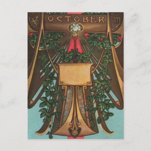 Oktober - Scorpio Briefkaart (Voorkant)