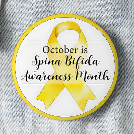 Oktober Spina Bifida Awareness Month Ribbon Ronde Button 5,7 Cm
